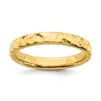 Sterling srebrni žuto-pozlaćeni prsten - veličina 6