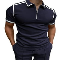Neilla mens majice rever vrat kratkih rukava polo majica za muškarce atletski ljetni vrhovi zip up majica