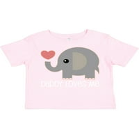 Inktastični tata voli me dečake devojke slon poklon mališač majica majica ili mališana devojka