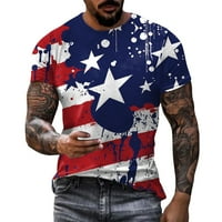 Vikudaty muns Ljeto 3D digitalni tisak Dan neovisnosti okrugli vrat majica kratkih rukava bluza