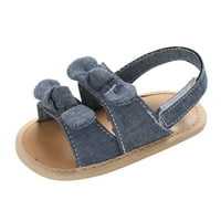 Sandale za djecu za malinu mekani bowknot solidna anti-kliznu predrašujuća hodanje ležerne sandale smeđe boje 12