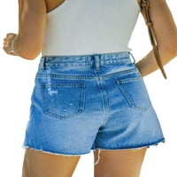 Colisha Women Jeans Nestrpljene kratke hlače High Sheik Ljetne traper kratke hlače Stretch Shiped Ripped