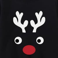 Božićni podudaranje porodičnog dukserica Elk snjegović uzorak otac majke dijete pulover roditelja-dijete