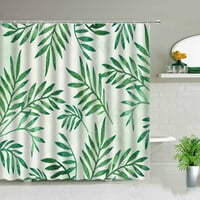 Zelene lišće Ispis tušske zavjese Tropske postrojenja Prirodni scenografiji Zavjese za kupaonicu sa