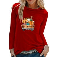 Dukseve pulover za ženske majice T-majice Majice Dvoslojni ispis Šifonske majice Plastirane Flannel