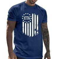 Američka zastava majica za muškarce muške proslave Ležerne prilike smetnjene partijne printere na kratkim