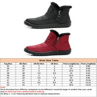 Audeban čizme za žene za žene, gležnjače vodootporne zimske zimske cipele crne crvene boje