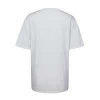 PBNBP za odrasle modni kratki rukav za okrugle rukav za ispis ležerne majice za bluzu majicu