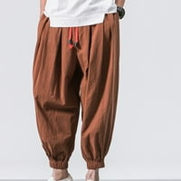 Odeerbi pantalone hlače pune dužine za muškarce casual solid trendi tether zatvorene labave gamaše harem