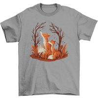 Jeseni priroda lisice Lijepa životinjska majica za majicu za muškarce