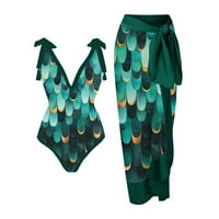 Kupaći kostim Poklopac za žene Vintage Print Coletwimwer Monokini Bikini kupaće komisije