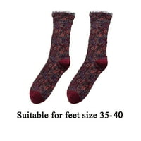 Ženske zimske tople čarape Anaglyph lagane pamučne čarape