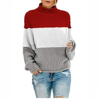 Duksevi za ženske pulover zim padaju s džemper za rame Ležerne prilike, pletene vrhove dugih rukava