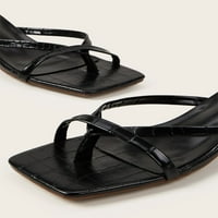 Ženski toe post pete males sandale crni EUR40