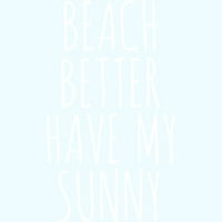 Plaža Bolje Neka moja sunčana muška svijetlo plava grafika - dizajn od strane ljudi L