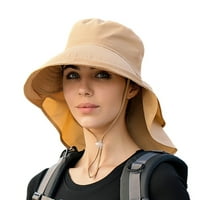 Ženski šešir čvrsti boja široka podružnica Ponytail Planinarski šešir sa vratima UV zaštita na otvorenom