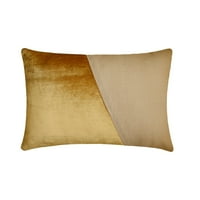 Dizajnerski zlatni 12 X20 lumbalni jastuk, baršuna i posteljina čvrsta boja blok duguljasta jastuk,