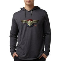 Cafeprespress - kapetan Marvel majica s dugim rukavima - muška majica sa kapuljačom