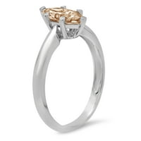 1.5ct Marquise rezan šampanjac simulirani dijamant 18k bijeli zlatni godišnjički angažman prsten veličine