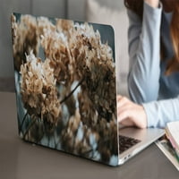 Kaishek Hard Case kompatibilan. Otpustite MacBook Air 13.6 sa dodirom ID-a tipa C model: cvijet + crna