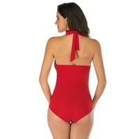 Žene Jedno kupaće kostimiranje Tummy Control Plunging V izrez Halter Ležerne prilike za bazanje Letnje