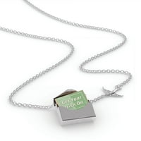 Ogrlica s bloketom dobiva svoj irci na danu svetog Patrika moderno zeleni u srebrnom kovertu Neonblond