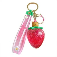 Booker jagoda voćna tegljač u naftnu tipku Pink Tender Girl Heart Bag Privjesak izvrsna modna auto tipka