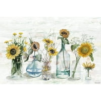 Marmont Hill Inc. 'Sunny Sunflowers' Slikarstvo Ispis na zamotano platno 30