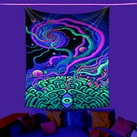Innerwin Blacklight tapestries Trippy tapiserija Bohemian pokrivač prekrivača Psihodelična spavaonica