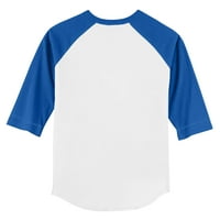 Mladića Tiny Turpap White Royal Toronto Blue Jays Baseball Love 3 4-rukava Raglan majica