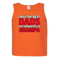 Divlji Bobby, samo najbolji tate se promoviraju u Grab, očev dan, muškarci grafički tenk top, narandžasti,