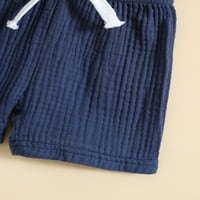 Amiliee Toddler Baby Boys Ljetna odjeća setovi kratki rukav Striped majica Tors Shorts TrackSuits