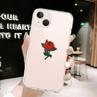 Valentine's Love Roses Transparentna futrola za telefon za iPhone 13PRO, pro max, 12,12PRO, za iPhone11,