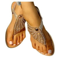 Clearance Verpetridure Ženske sandale Ljetni povremeni kristalni leptir Flip flops Sandale Ležerne cipele