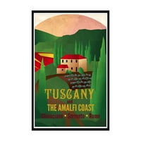 Putorski plakat - Vintage Toskana Italija Print - Unfamed Wall Art - Jedinstveni zidni dekor za dom,