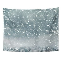 Slovni snijeg koji pada preko gradske zimske noći York Manhattan Wall Art Viseći tapiserija Domaći dekor