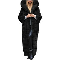 Ženske jakne žene FOOM-FUNG RUG SPAOSKOJ TRENUTNOG KAPERA Čvrsta boja kapuljač dugačak kaput od kaput