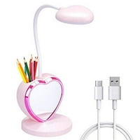 Stolna svjetiljka za djecu, malu stolnu lampu s USB punjenjem porta i olovkom i postoljem na telefonu,