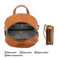 Tepilte ženska ruksačka torbica PU kožna torba na rame sa odgovarajućim novčanom modnom torbicom Travel