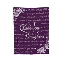 Kćerka od mame, kćer poklon pokrivač Super meko bacanje za majčin dan, rođendan, božić