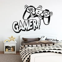 Igra zidne naljepnice Gaming kontroler Joystick Video zidne naljepnice za teen dječake Soba dječja spavaća