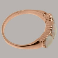 Britanci napravili 14k ružični zlatni prirodni prsten za uključivanje Opala - Opcije veličine - Veličina