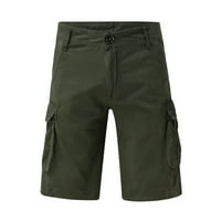 Entyinea teretni kratke hlače za muškarce Casual Fit Dužina koljena, kratke hlače sa više džepova zelenim