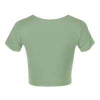 Košulje za žene Loase Fit Graphic Trendy Ljeto kratki rukav Slatki usjev Basic Crewneck Slim Fit Thirts