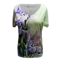 Yyeselk ženski cvjetni vrhovi tiska 50% popusta na klirensu Specijalne majice FIT TSHIR kratki rukav