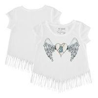 Djevojke Mladića Tiny Turpap Bijeli Seattle Mariners Anđeoska krila Fringe majica