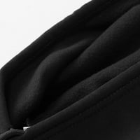 Proprema za žene za žene s dugim rukavima Slatka crtani grafički ispis Duks džepni vučni pulover sa kapuljačom pulover na vrhu casual teen djevojke modna odjeća crna xxl