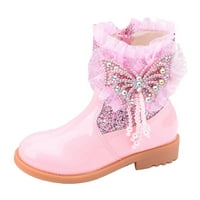 Sngxgn djevojke obložene čizme vodootporne borbene cipele toddler čizme, ružičaste, veličine 29