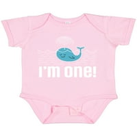 Inktastic 1. rođendana partijski kitovi Fish Gift Baby Boy ili Baby Girl Bodysuit