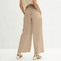 OwordTank sa džepovima za pantalone za žene Pune dužine Ležerne prilike elastične strugove hlače